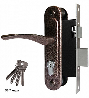 Картинка Замок врезной ОМЕГА ЗВ7 медь